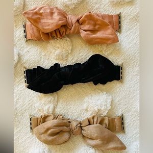 Apple Watch scrunchie bands with cute knot detail size 38-40 mm large